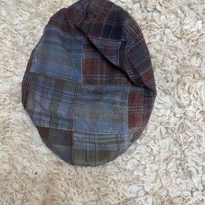 Tre Vero Madras Newsboy Cap | Patchwork Plaid Flat Cap Size S